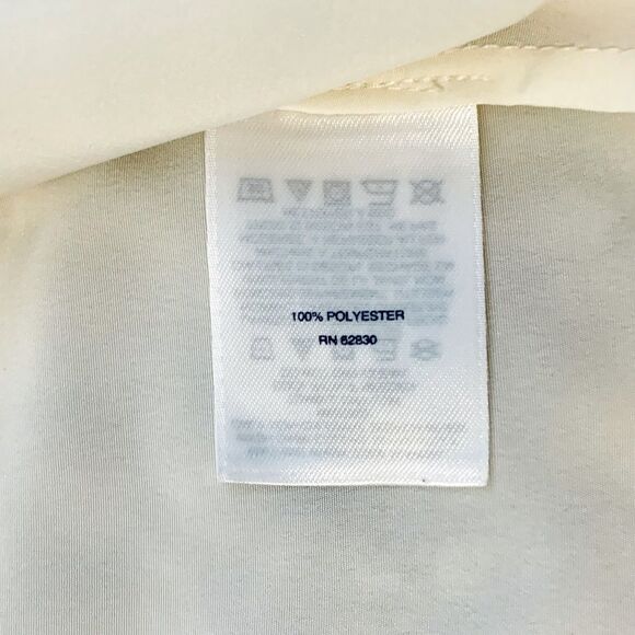 The Outfitters Lands End Women’s Cream Scoop Short Sleeve Pleated Blouse Size 6 - Picture 6 of 7